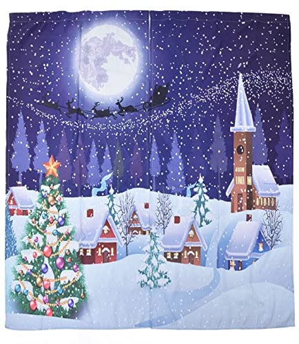 Tende per finestre tradizionali di Natale, tende natalizie dal design classico non sbiadiscono per soggiorni e camere da letto per balcone per veranda o qualsiasi area(170 * 200