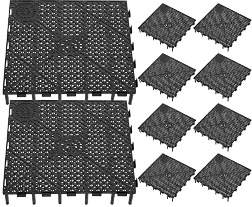 Mikikit 10pcs Fish Tank Bottom Filter Plate Pvc Replacement under Gravel Tray for Aquarium