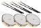 XDrum HTM-10K 10 Handtrommel mit Schlägel 3x Set - Rahmentrommel mit Fell aus Polyester - Stimmbar mit 6 Spannhaken - Holzrahmen aus Ahorn - Ergonomischer Griff - Natur