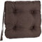 Pillows24 – 4X Sitzkissen Outdoor 40x40 – Extra Dicke 8cm – Wasser- & UV-beständig + Bändern | Bequeme Stuhlkissen, Stuhlauflage Sitzpolster, Sitzauflage Gartenstuhl | Sitzkissen Stuhl (braun)