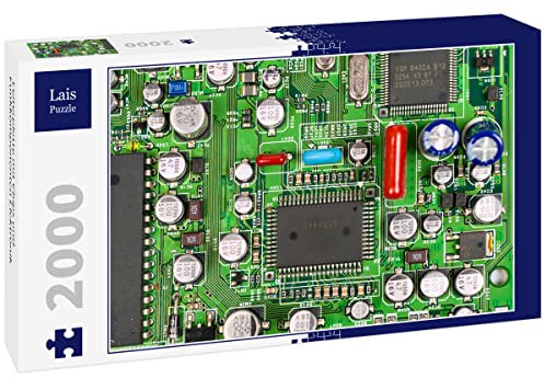 Lais Jigsaw Puzzle Printed circuit board with chips and radio components electronics 2000 pieces