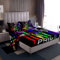 Gay Pride Bettlaken-Set für Kingsize, Lgbt Pride Zubehör, leuchtende Aquarell-Rosen-Bettwäsche-Set Lgbt Schlafzimmer-Dekor, amerikanische Flagge Spannbetttuch + Bettlaken + 2 Kissenbezüge