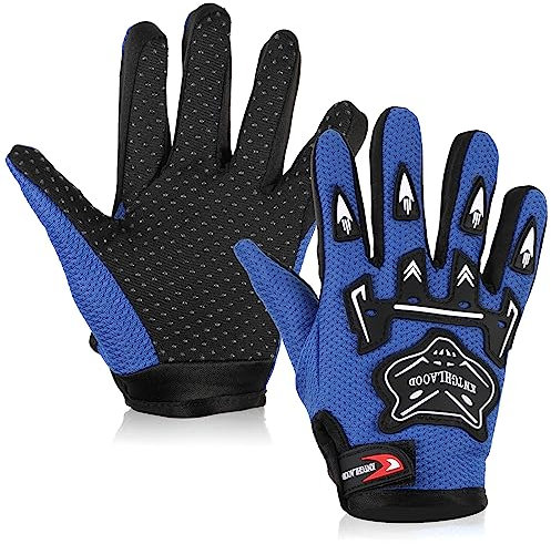 QESSUVNC Gants de cyclisme d'hiver imperméables pour enfants – Pour cyclisme, randonnée, draisienne, scooter, skateboard (bleu)