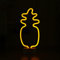 Neonlicht Ananas gelb mit Fuß Sockel NEON LED Licht batteriebetrieben Aufsteller Tischlampe Leuchtreklame Lampe Leuchte Dekoration Kinderzimmer Schlafzimmer Beleuchtung Party Nachtlicht Stand