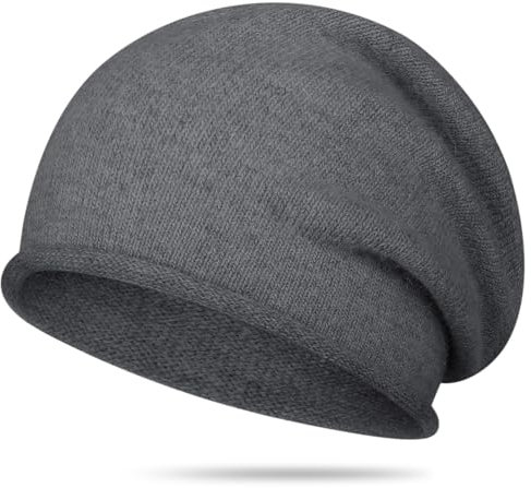 Kiiwah Kaschmir Beanie Mütze für Herren und Damen - Slouch Wintermütze, Warme Eiche Cuffed Longbeanie für Herbst und Winter
