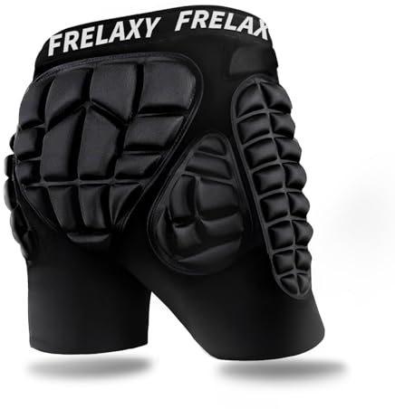 Frelaxy Gepolsterte Shorts für Snowboard, Skate und Ski, Snowboarding Impact Shorts, 3D-Schutz für Steißbein, Hüfte und Hintern