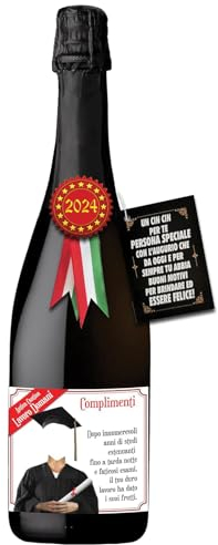 Bottiglia di Vino Prosecco Millesimato con con etichetta personalizzabile con la foto ed il nome della vostra amica che si laurea