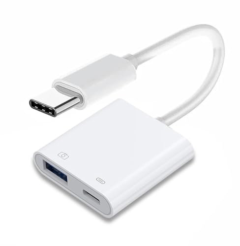 CY Tipo C USB-C a USB 3.0 hembra estándar tipo A con adaptador de carga de alimentación PD compatible con Mac Laptop Tablet Phone