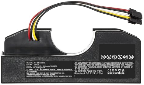 PonpEd Batería Aspirador 14.8V/3000mAh/44.40wh 。Compatible para Conga 3090.Batería Aspirador Robot Barredor