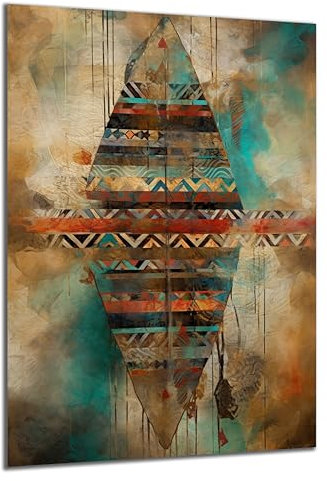 DARO Design - Wand-Bild auf 6mm HDF 70x50 cm Wand-Kunst afrikanisch - Wand-Deko Bilder Geschenk