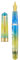 Asvine P20 Piston Fountain Pen Gradual Yellow Resin, Iridium Extra Fine Nib Gold Trim Smooth Writer Collection with Case Set