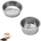 2 filtros de café de acero inoxidable de 51 mm, cesta de portafiltro de café reutilizable, cesta de repuesto para máquinas de café espresso, accesorios para cafetera de alta presión (taza doble y
