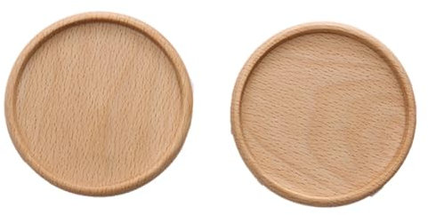 Aublinto Untersetzer aus Holz Holzuntersetzer Kerzentellerl Holzplatte Holz Kerzenteller Wiederverwendbare Saugfähigen Tasse Coaster Mat Kerzenständer Hochzeit Haus Dekotablett DIY Mosaik Untersetzer