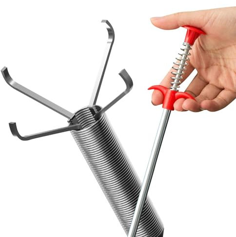 Flexibles Krallen-Aufnahmewerkzeug, Werkzeug zum Entfernen von Abflussverstopfungen,Vier-Klauen-Haarentferner | Entferner von Toilettenverstopfungen, Hilfswerkzeug zum Greifen von Abfällen, Abflüssen