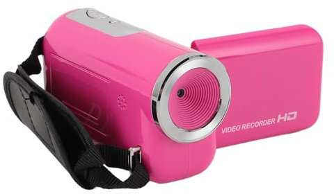 Fockety Videocámara Camcorder, 16MP 1080P HD 16X Zoom Digital Cámara Vlogging Pantalla giratoria de 2.0 Pulgadas Anti Vibración Grabadora de vídeo con Rosca de 1/4 Pulgadas