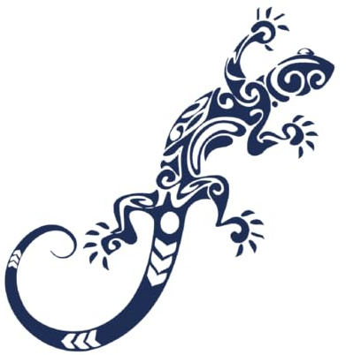 Tattwo.me – Temporäre Tattoos für Erwachsene und Kinder, hält 2 Wochen, wasserfest – Gecko – Pflanzliche Tinte – EU-Kosmetik-Zertifikat – (M0234)
