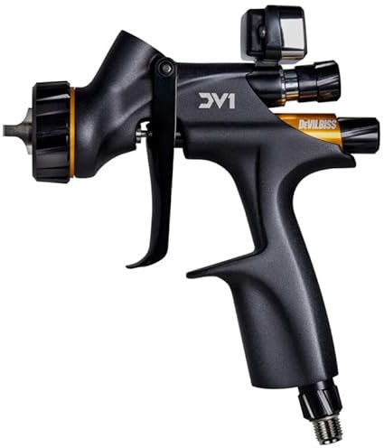 DeVilbiss DV1 Digital HVLP Clearcoat 1.3mm Spray Gun without Cup, C2+ Air Cap