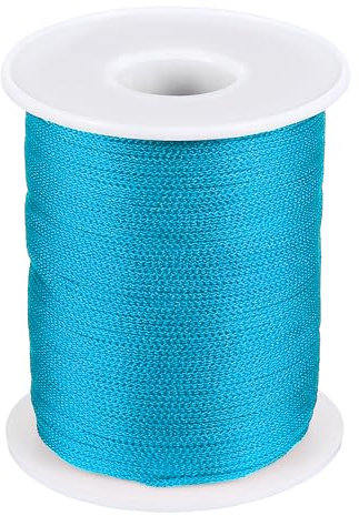 PATIKIL 1mm x 393feet Nylon String for Bracelets Braided Nylon Cord Nylon Thread for Wind Chime Beading Necklaces Blinds DIY Craft Jewelry Making, Lake Blue