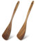 Yuanchu 2Pcs Wooden Spatula Set, Long Handle Wooden Turners 12.6 Inches Teak Frying Spatula for Cooking Small Cooking Utensils Wood Flipper for Kitchen Non-Stick Cookware