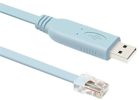 ipolex Câble de console USB, câble de console USB vers RJ45 pour routeurs Cisco/routeurs AP/commutateurs, support Windows/Mac/Linux, 1.8m/6ft