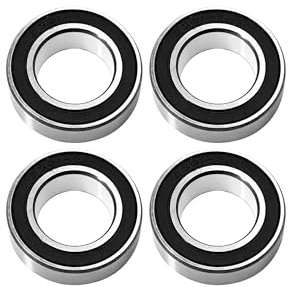 Kugellager 12x21x7 mm - 63801 2RS gummigedichtet 4 Stück - rcbay | Chromstahl Radial Rillenkugellager für 12mm Welle