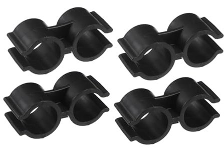 Garneck 4 Stück Verbindungsschnalle für Kehrbesen Verbindungsclip für Lagerregale Besen-Aufhänger-Clips reinigungswerkzeuge Kehrschaufel Zubehör Rohrbefestigung Boot-Ersatzteil Plastik