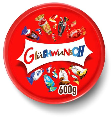 Celebrations Glückwunsch Personalisierte Dose | Pralinenmischung | zum Geburtstag | Geschenkbox | 1x 600-g-Dose