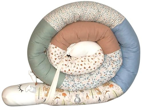 Generisch Bettschlange/Bettschnecke XXL (Motiv Fuchs/Hase/Igel) ** Seitenschläferkissen**personalisierbar** (300 cm mit Schwanzspitze)