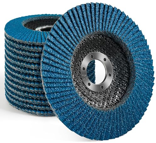 Lot de 14 disques à lamelles 125, grain 40 T29, pour métal, bois, acier, disques abrasifs 125 mm pour meuleuse d'angle (grain 40)