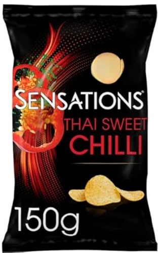 Sensations Crisps - Thai Sweet Chilli 150g (Pack Of 6) Delicious Tasty Treat Perfect For Sharing With Friends And Family