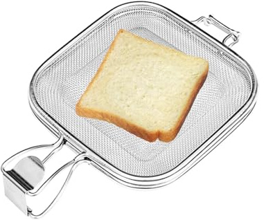 MAGICLULU Pinza per Pane da Forno in Acciaio Inox Rete per la Cottura dei Toast Domestici Clip per Arrostire i per Cucina e Barbecue Accessorio Multiuso per Forno e Griglia