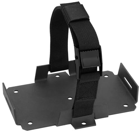 Verstellbarer Batteriehalter | Aluminium, 17x13x5cm, Passend 12V-6V 6-15AH Batterien | Universelle Halterung Mit Gurt, Montagebasis | Für Boot, Kajak, Motorrad, ATV, Generator,