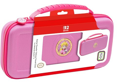 R.D.S. Industries, INC. – Game Traveler Licensed Deluxe Travel Case for Nintendo Switch, Nintendo Switch 2, OLED, Princess Peach (PP12)