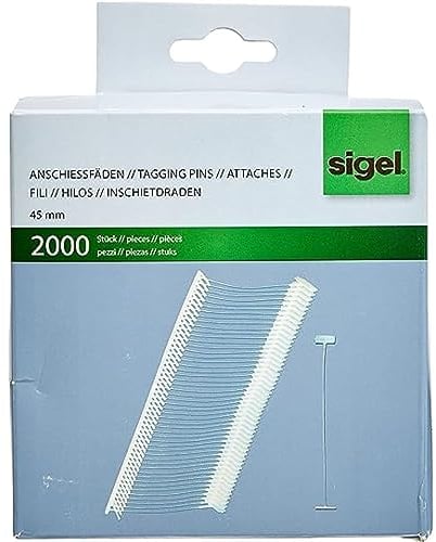 SIGEL ZB321 Heftfäden für Heftpistole / Anschießpistole ZB600, 45 mm, 2000 Stück, aus reißfestem, farblosem Nylon