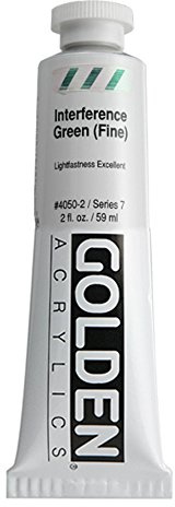 Golden Acrylic 2 Oz Interference Green (fine)