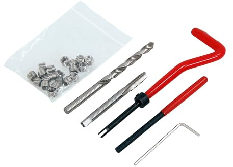 Neilsen CT2741 25pc M6 Thread Repair Kit M6 x 1.0 x 8.0mm With Break Pin Tool Twist Drill and Tap Ideal for Restoring Damaged Threads