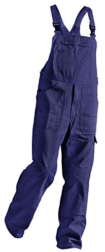 KÜBLER QUALITY DRESS Arbeitslatzhose blau, Größe 110, Herren-Arbeitslatzhose aus Baumwolle, Arbeitslatzhose mit Knieschutztaschen nach EN 14404, bequeme Arbeitslatzhose von KÜBLER Workwear