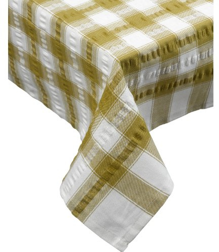 Seersucker Check 100% Cotton Pack of 4 Traditional Napkins 18” x 18” Garden Picnic Linen (Coffee)