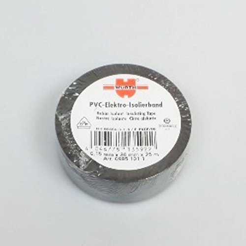 25m Würth Elektro Isolierband schwarz (4046778135922) Isoband Heimwerker