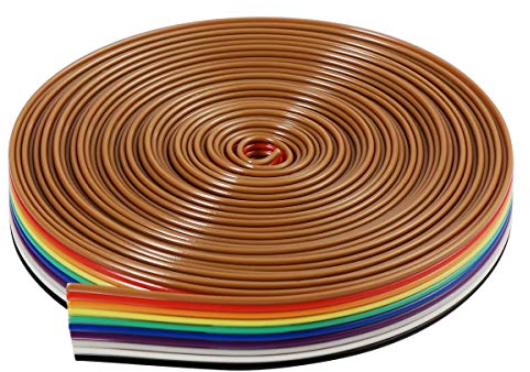 Cavo piatto del nastro BESTOMZ 5M 10 pin IDC cavo arcobaleno