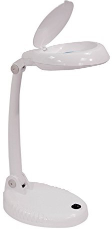 Eagle Desk top Adjustable Magnifier with 4 (100mm) Dual Function Lens (3x and 1.5x) Magnifying Glass with LED Light for Reading and Fine Inspection Work