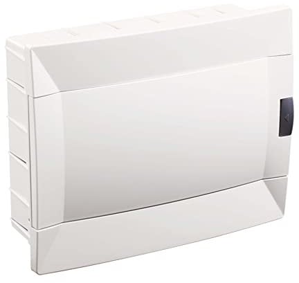 Cuadro eléctrico o Caja de Empotrar con tapa y carril DIN blanca para Automáticos 12 Módulos Cuadro Electrico para Instalaciones Electricas Cuadro Electrico Empotrar