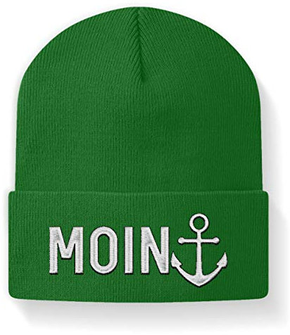 Moin Lustige Mütze für Norddeutsche - Beanie -M-Kelly Green