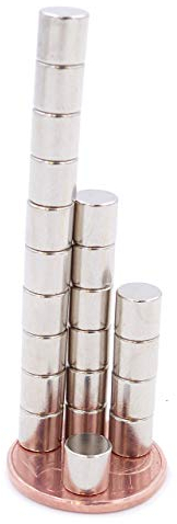 Brudazon | 50 Mini Scheiben-Magnete 6x6mm | N52 stärkste Stufe - Neodym-Magnete ultrastark | Power-Magnet für Modellbau, Foto, Whiteboard, Pinnwand, Kühlschrank, Basteln | Magnetscheibe extra stark