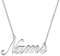 JewelryWe Schmuck Namenskette Damen Edelstahl Personalisierte Kette Halskette mit Name, Geschenk für Frauen, Freundin, Mutter, Schwester (Silber)