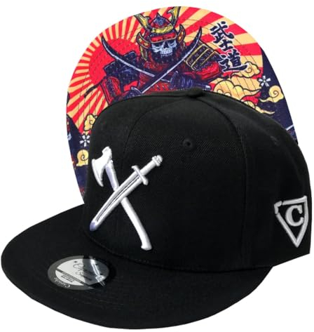 Capiche [99+ VARIATIONEN] Snapback Cap - Kappe - Baseball - Mütze - Herren - Schwarz - Samurai - Soldat - Asiaten - Japan - [Warrior] The Samurai
