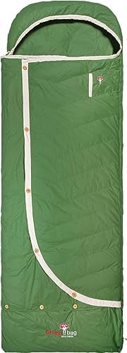 Grüezi bag Biopod DownWool Nature Comfort 185 Hütten Schlafsack, 1950g, Packmaß 21x38 cm, bis 185 cm Körpergröße