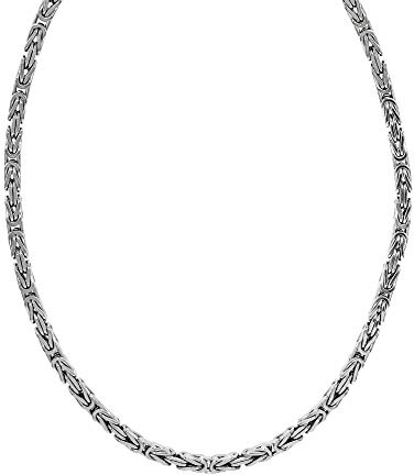 Zeeme Basic Unisex Halskette 925/- Sterling Silber Glänzend weiß 315250040