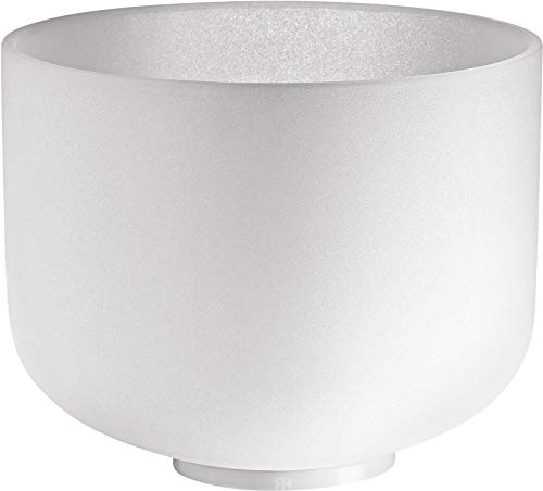 Sonic Energy Crystal Singing Bowl – 10“ Throat Chakra – 432 Hz Tuning, Note G4 – For Meditation, Yoga, Sound Healing – Silicone Ring included (CSB10G)