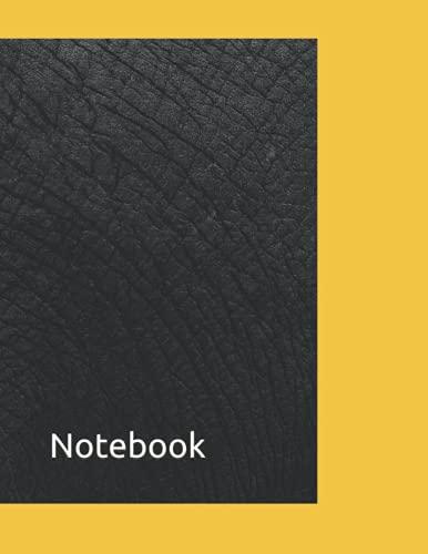 Notebook: BLACK Elephant Skin Print Composition Notebook - College Ruled 110 Pages - Large 8.5 x 11: Textured notebook - for any day use